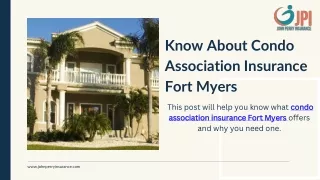 Know About Condo Association Insurance Fort Myers
