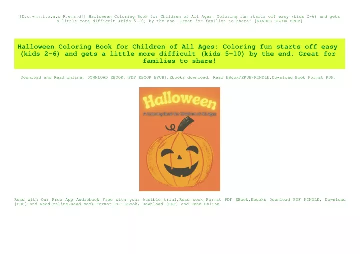 d o w n l o a d r e a d halloween coloring book