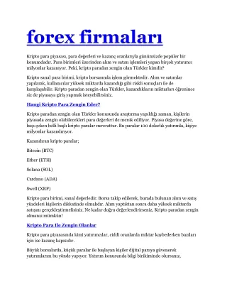 forex firmalar