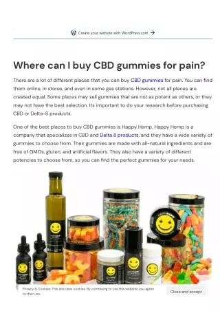 Where can I buy CBD gummies for pain?