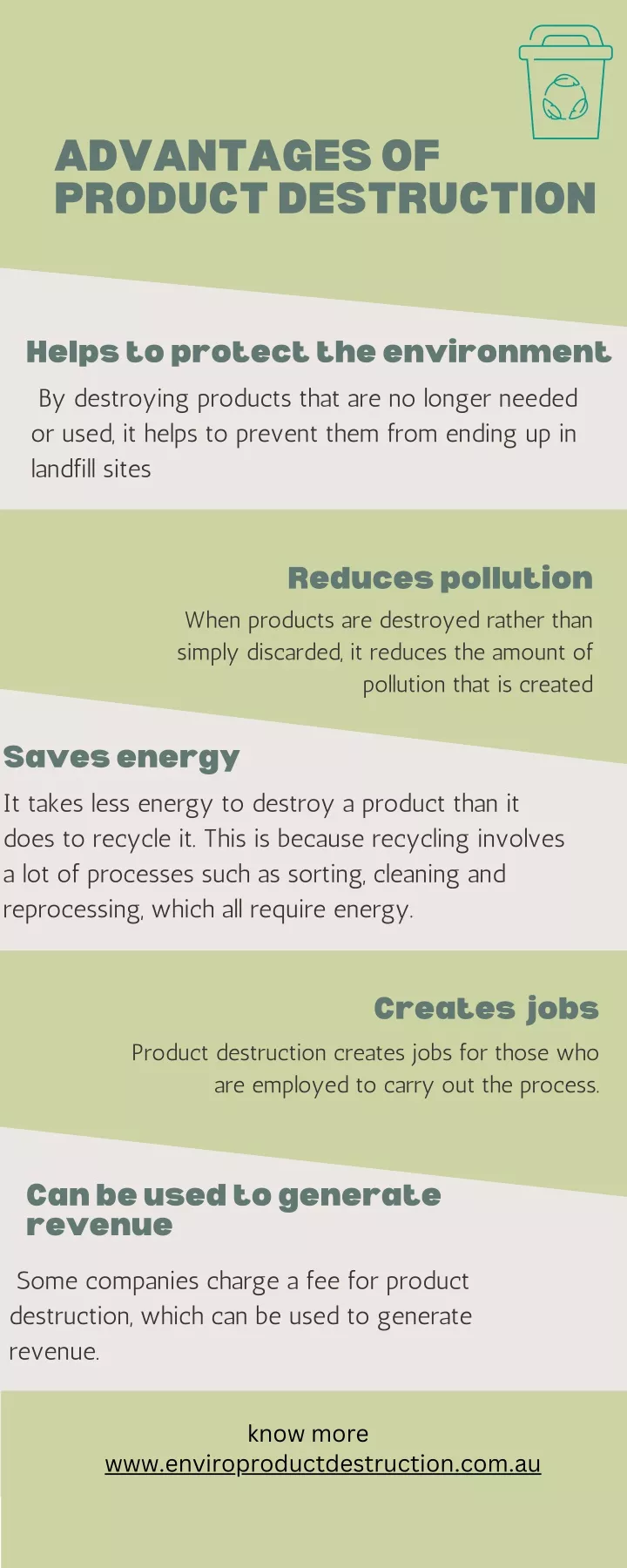 advantages of product destruction