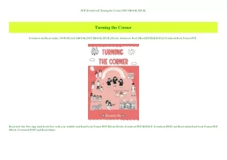 PDF [Download] Turning the Corner [PDF EBOOK EPUB]
