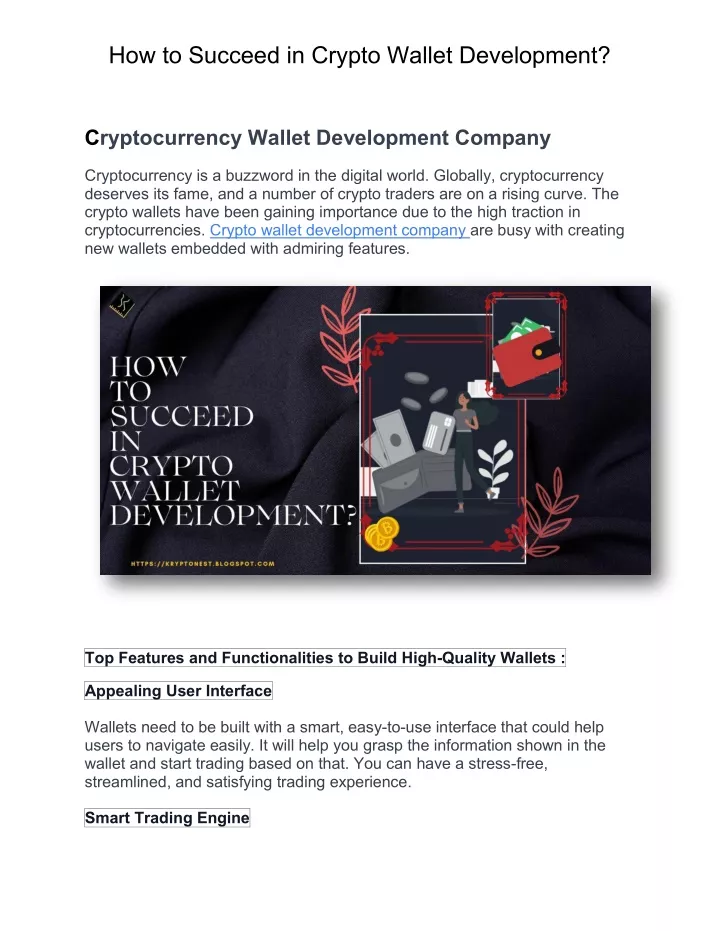 how to succeed in crypto wallet development