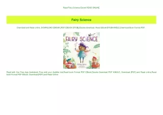 Read Fairy Science Ebook READ ONLINE