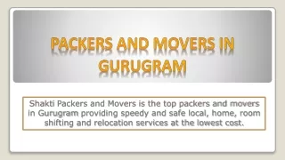 Packers and Movers In Gurgram – Packers and Movers Gurugram