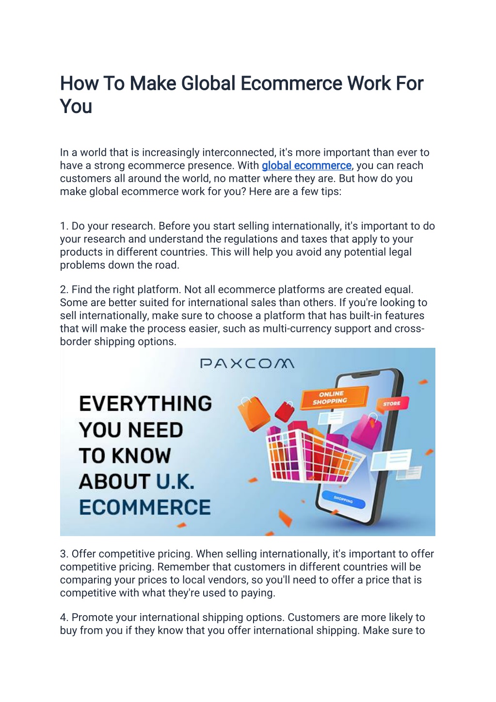 PPT - How To Make Global Ecommerce Work For You PowerPoint Presentation ...
