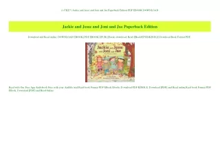 (P.D.F. FILE) Jackie and Jesse and Joni and Jae Paperback Edition PDF EBOOK DOWNLOAD