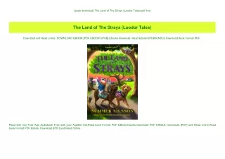 {epub download} The Land of The Strays (Loodor Tales) pdf free