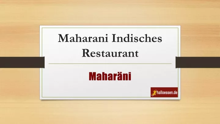 maharani indisches restaurant