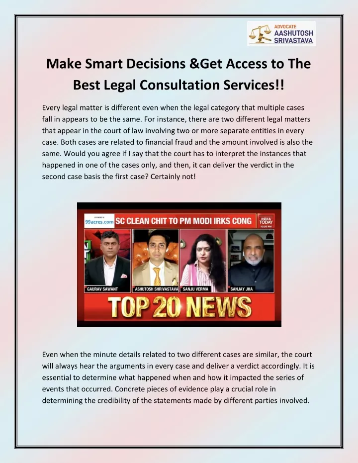 make smart decisions get access to the best legal