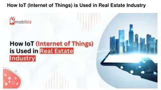 how iot internet of things is used in real estate industry