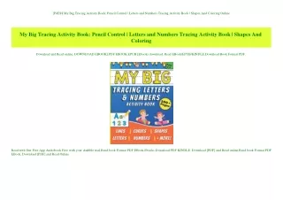 [Pdf]$$ My Big Tracing Activity Book Pencil Control  Letters and Numbers Tracing Activity Book  Shap
