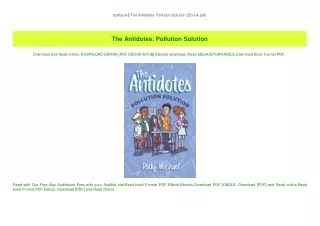 textbook the antidotes pollution solution ebook