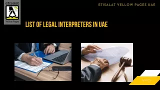 List of Legal Interpreters in UAE