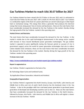 gas turbines market to reach us 30 07 billion