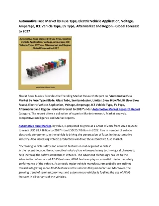 automotive fuse market by fuse type electric