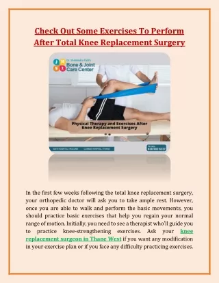 check out some exercises to perform after total