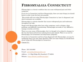 fibromyalgia connecticut