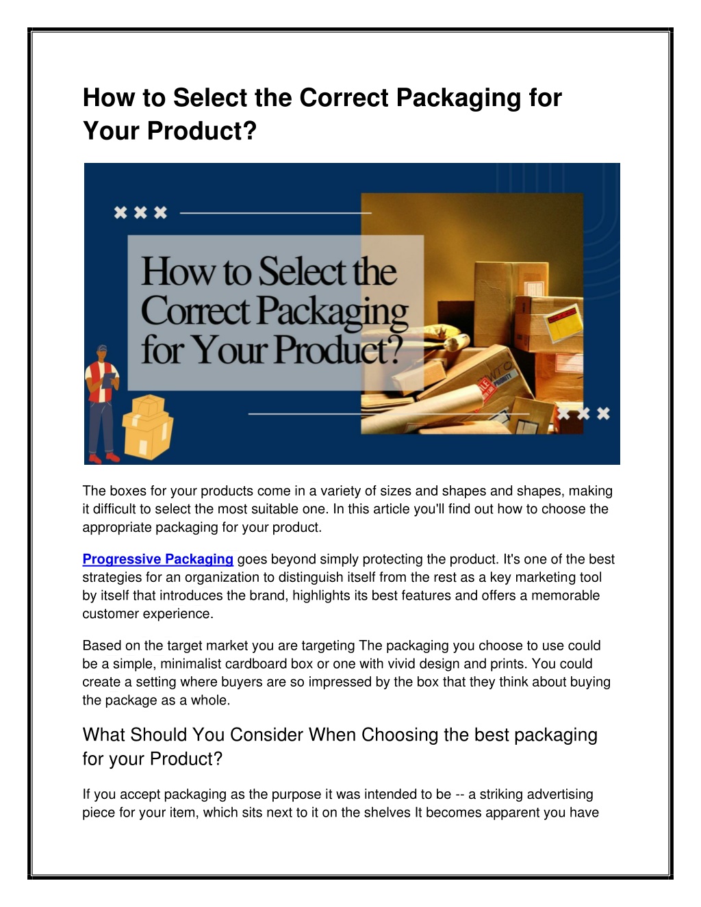 PPT - How to Select the Correct Packaging for Your Product? PowerPoint ...