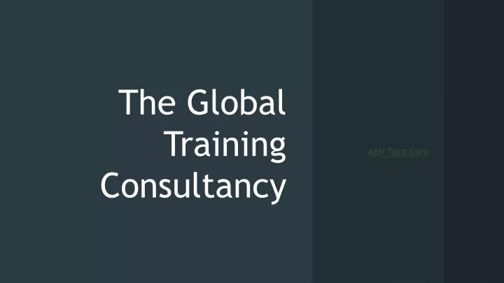 the global training consultancy
