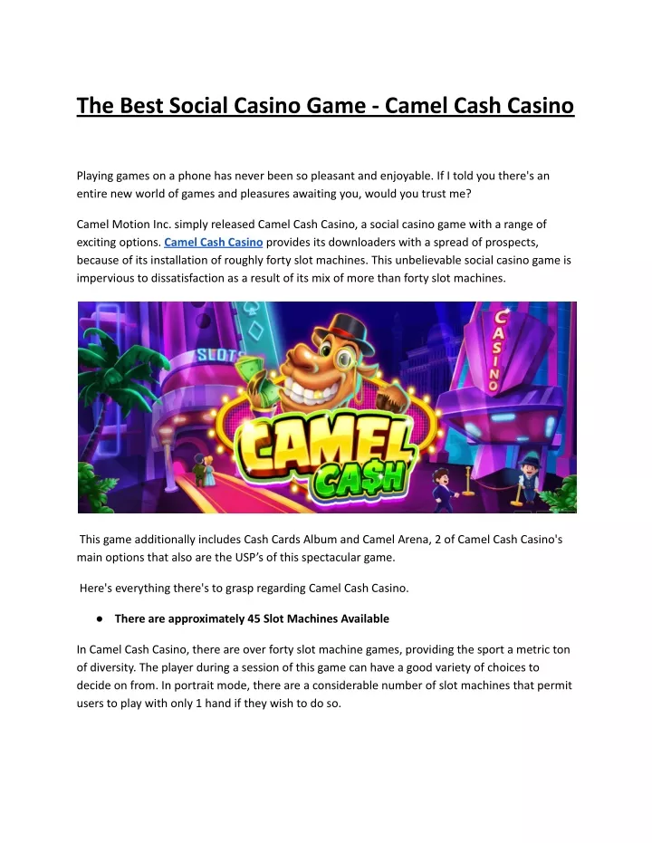 the best social casino game camel cash casino