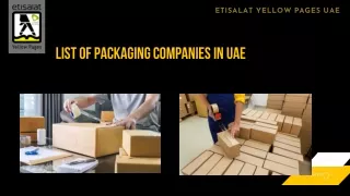 List of Packaging Companies in UAE