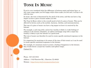 tone in music