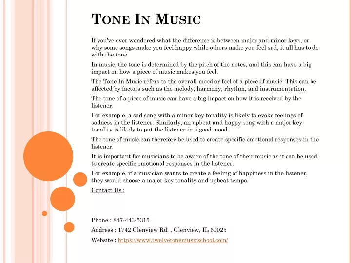 tone in music