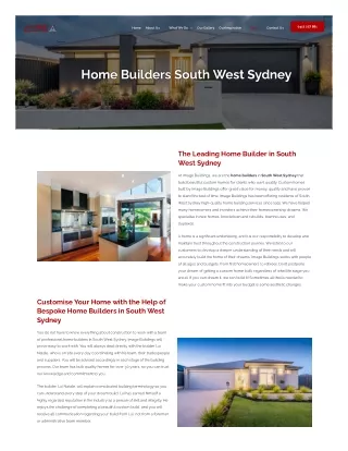 Home Builders South West Sydney