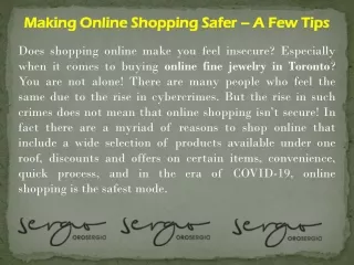 making online shopping safer a few tips