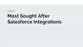 most sought after salesforce integrations