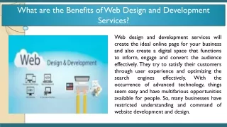 what are the benefits of web design