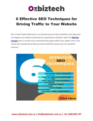 SEO Techniques and Services in NSW - PDF