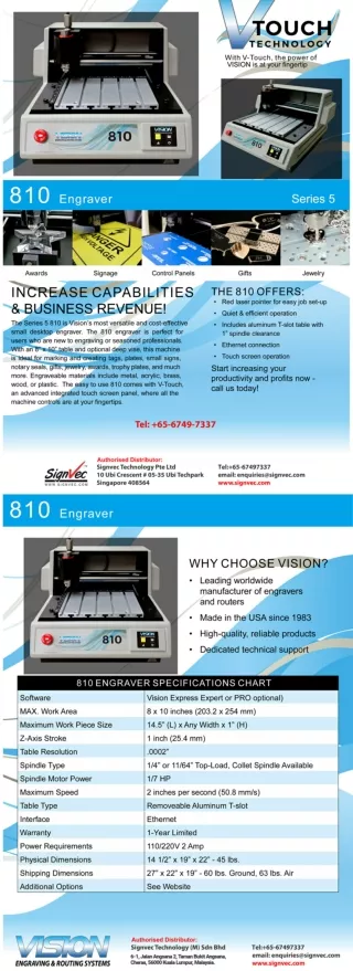 VE 810 S5 Small Engraver Machine