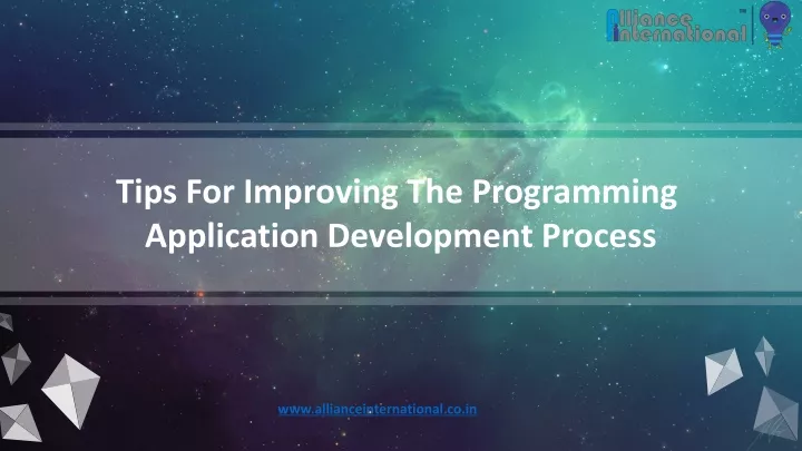 tips for improving the programming application