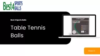 Table Tennis Balls 1