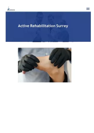 Active Rehabilitation Physiotherapy