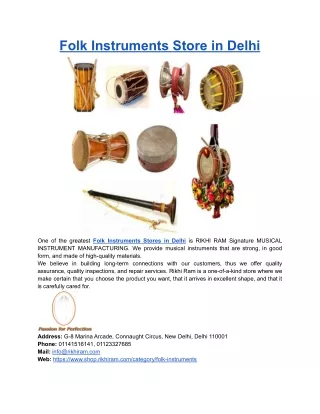 folk instruments store in delhi