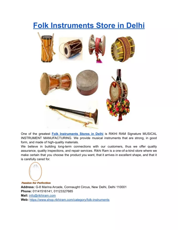 folk instruments store in delhi