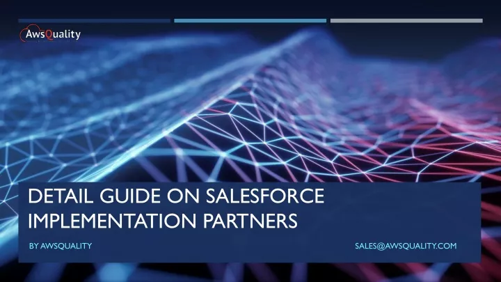 detail guide on salesforce implementation partners