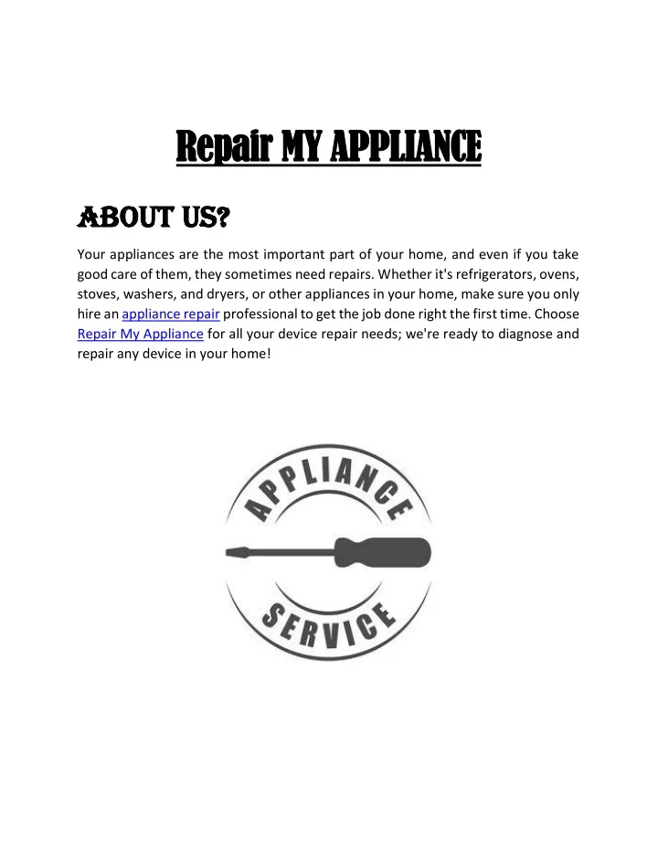 repair my appliance repair my appliance