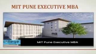 mit pune executive mba