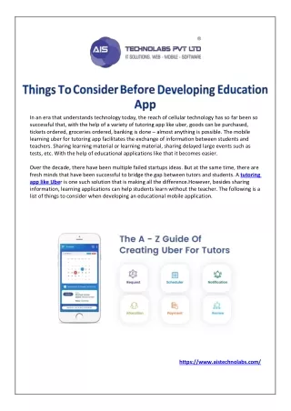 Things To Consider Before Developing Education App