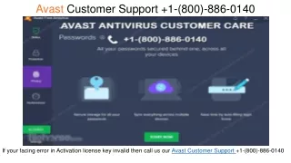avast customer support 1 800 886 0140