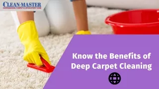 Learn About the Benefits of Deep Carpet Cleaning