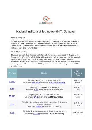 NIT Durgapur