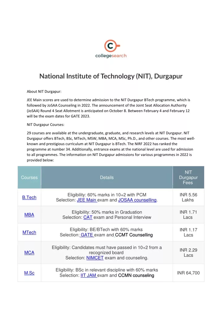 national institute of technology nit durgapur