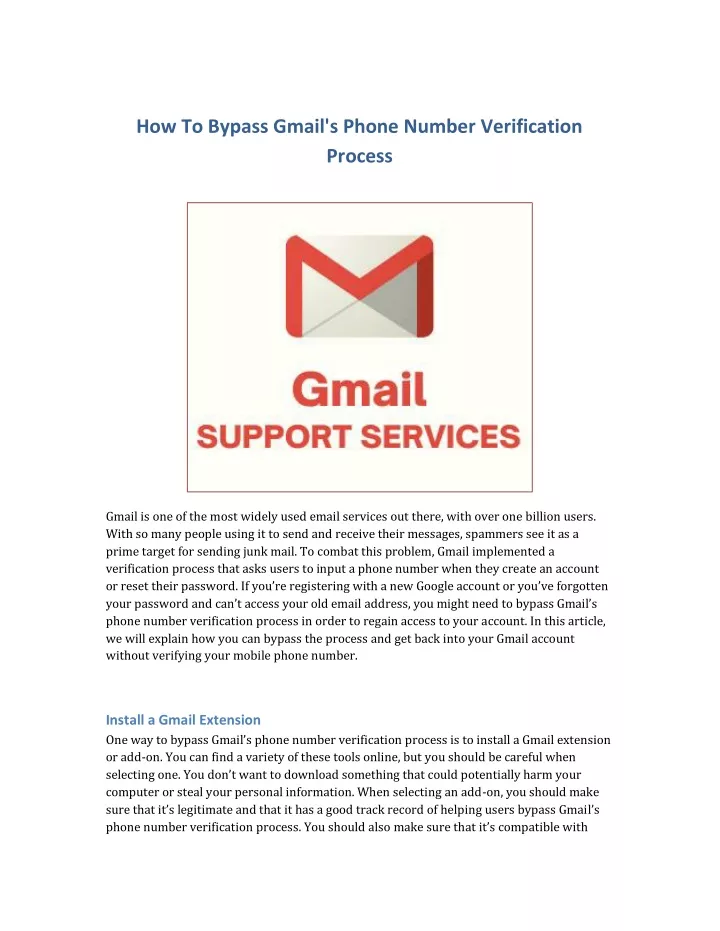 how to bypass gmail s phone number verification
