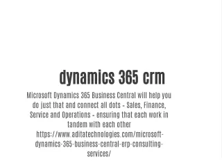 dynamics 365 crm
