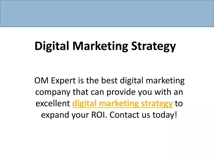 digital marketing strategy